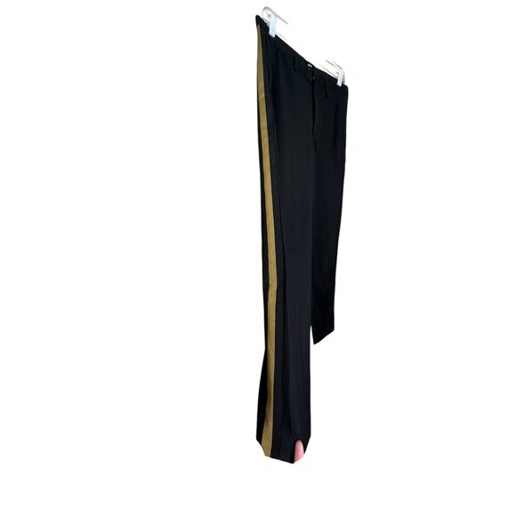 H&M black side gold stripe tuxedo pants size 33R - Picture 6 of 9